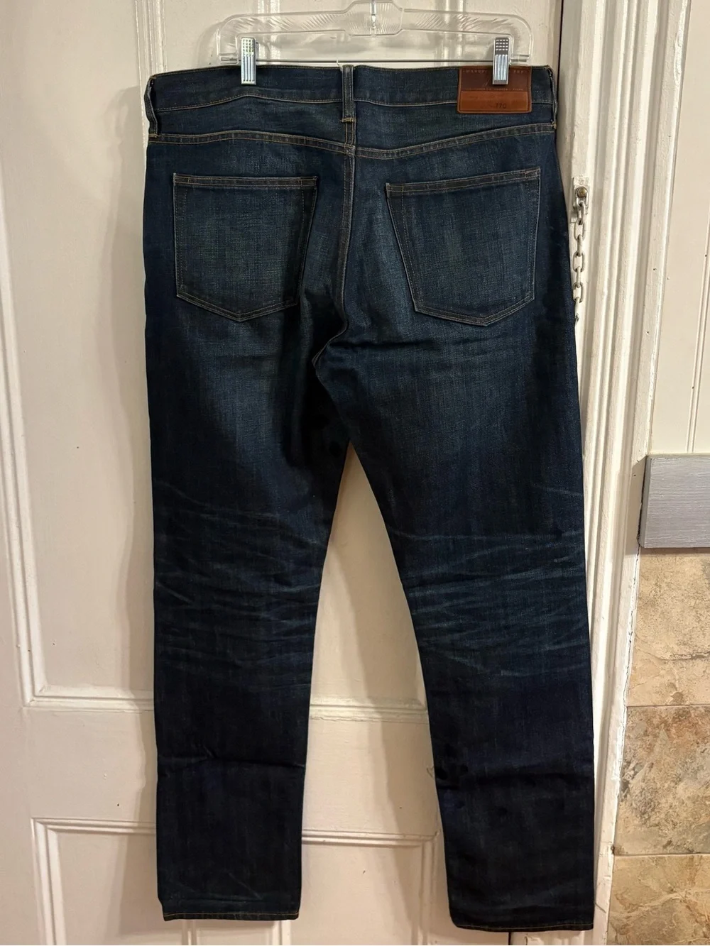 J. Crew Men's Slim Straight Jeans in Dark Indigo Wash